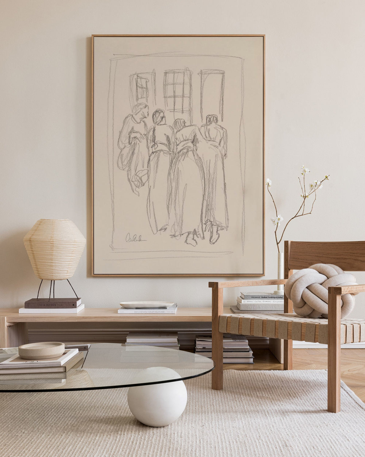The Dreamers Sketch Canvas print