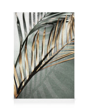 Gold and Green Palm Leaves Canvas print