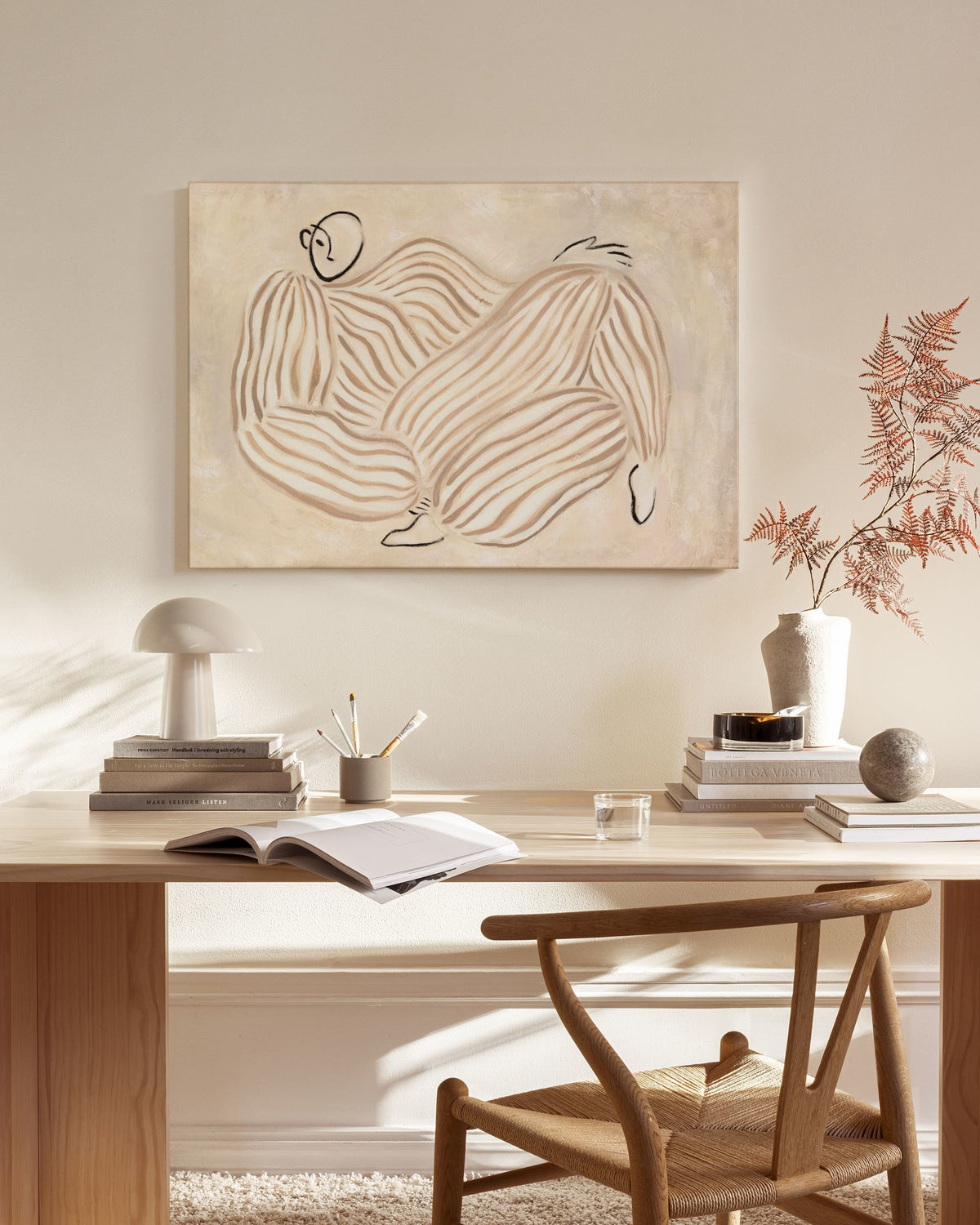 Figure in Beige Canvas print