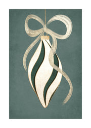 Bauble in Green Print