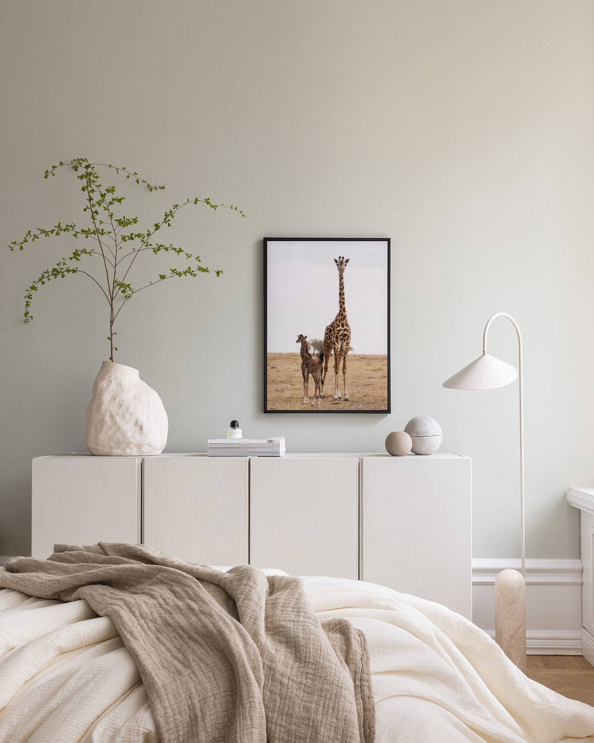 Mother and Baby Giraffe Canvas print