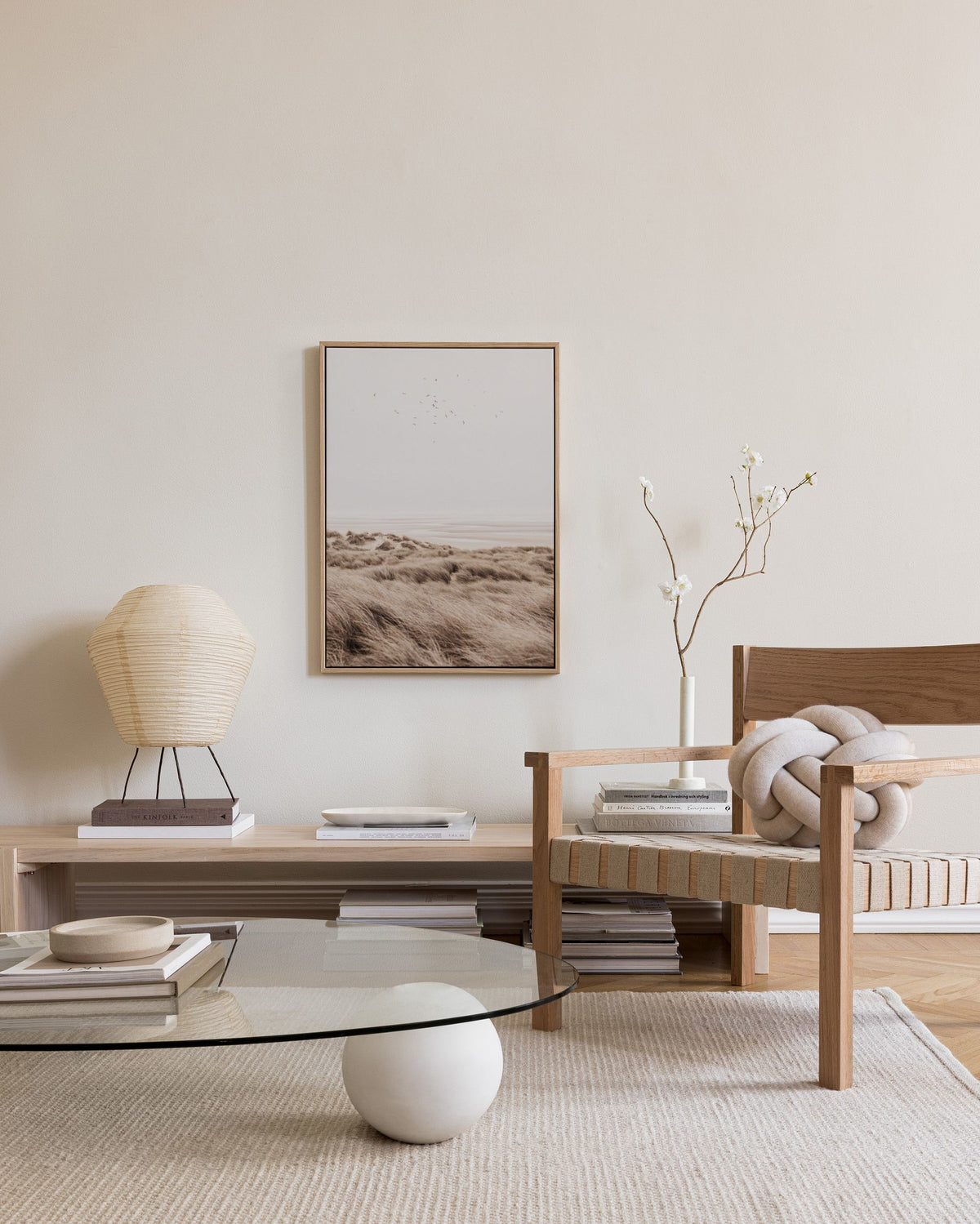 Beige Sand Dunes Canvas print