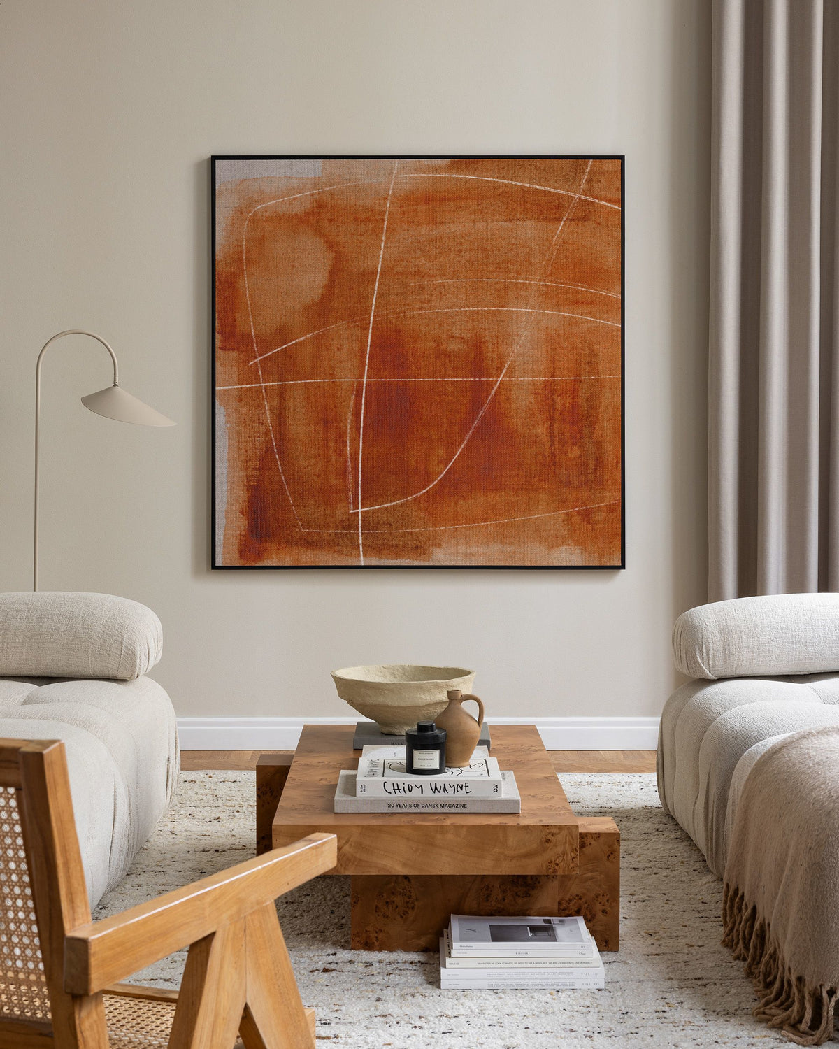 Terracotta Lines Canvas print