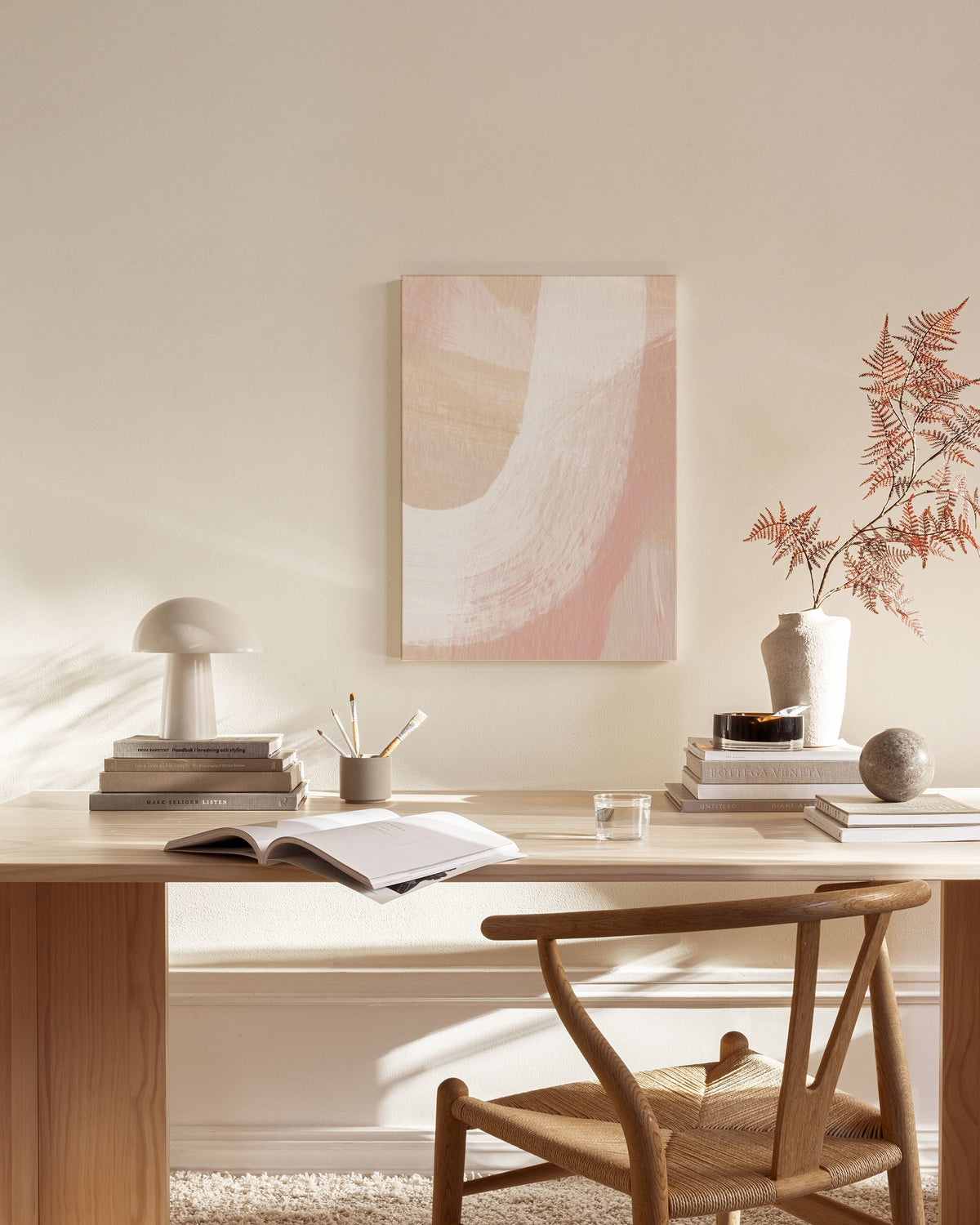 Peachy Abstract No2 Canvas print