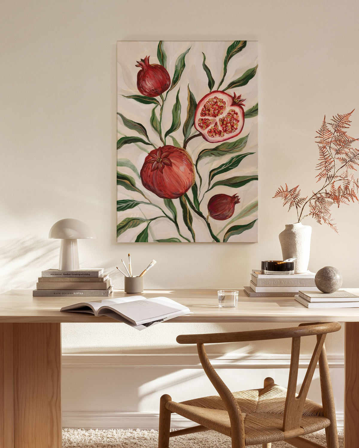 Gilded Pomegranate Canvas print