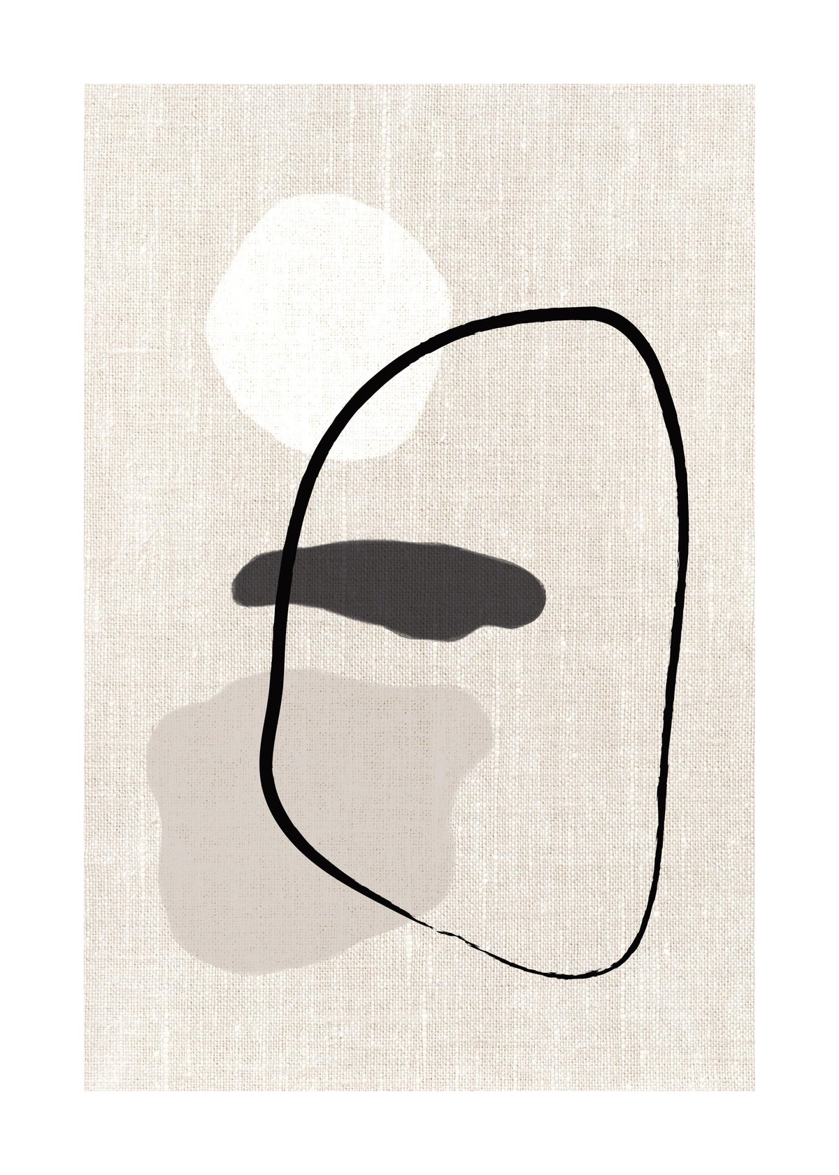 Linen Shapes No1 Print