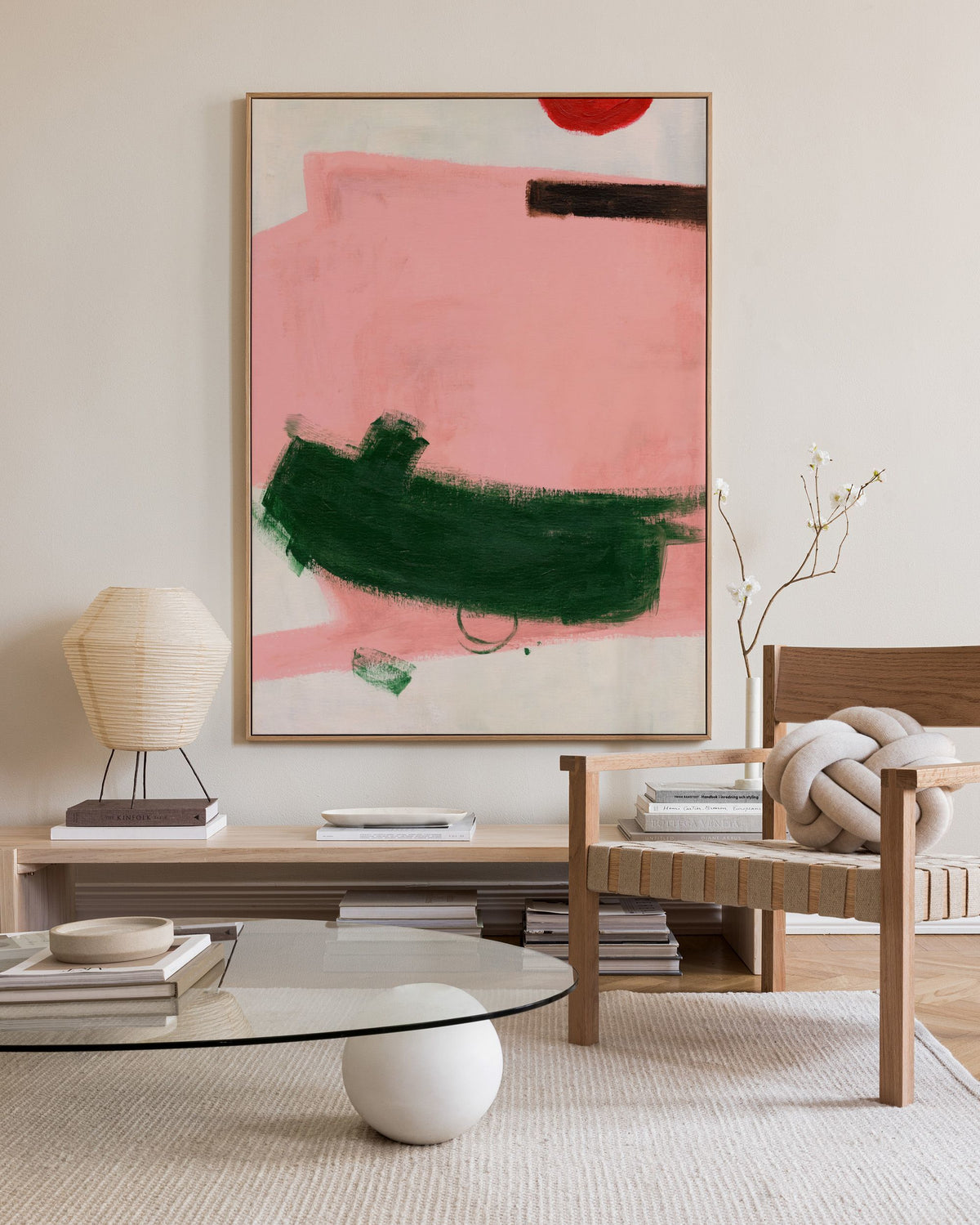 Green Strokes Canvas print