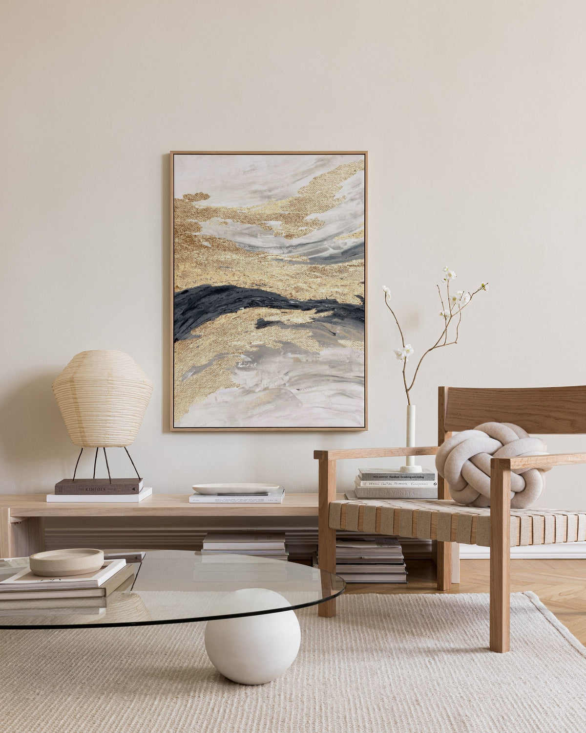 Gold Wave No1 Canvas print