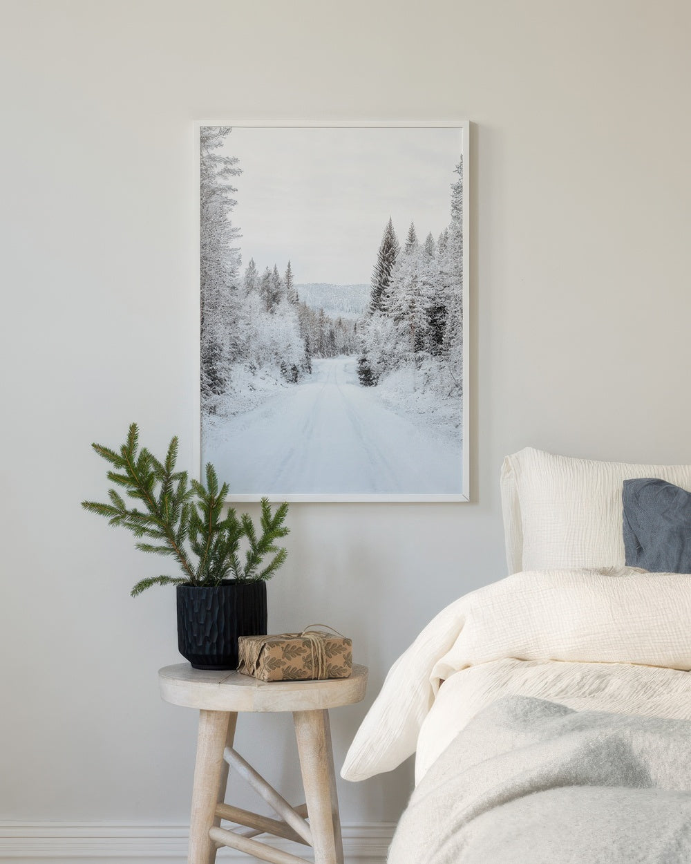Snowy Forest Road Print