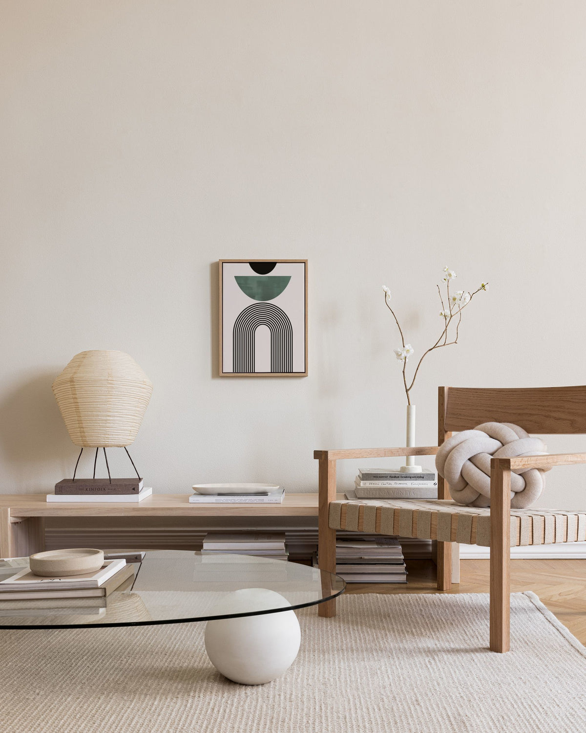 Mid Century Green No2 Canvas print