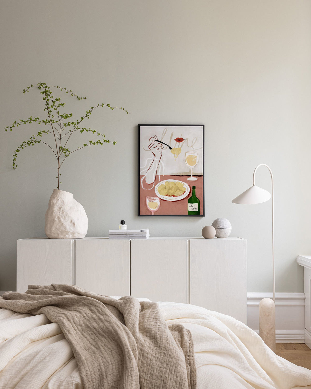 Wine and Pasta Canvas print