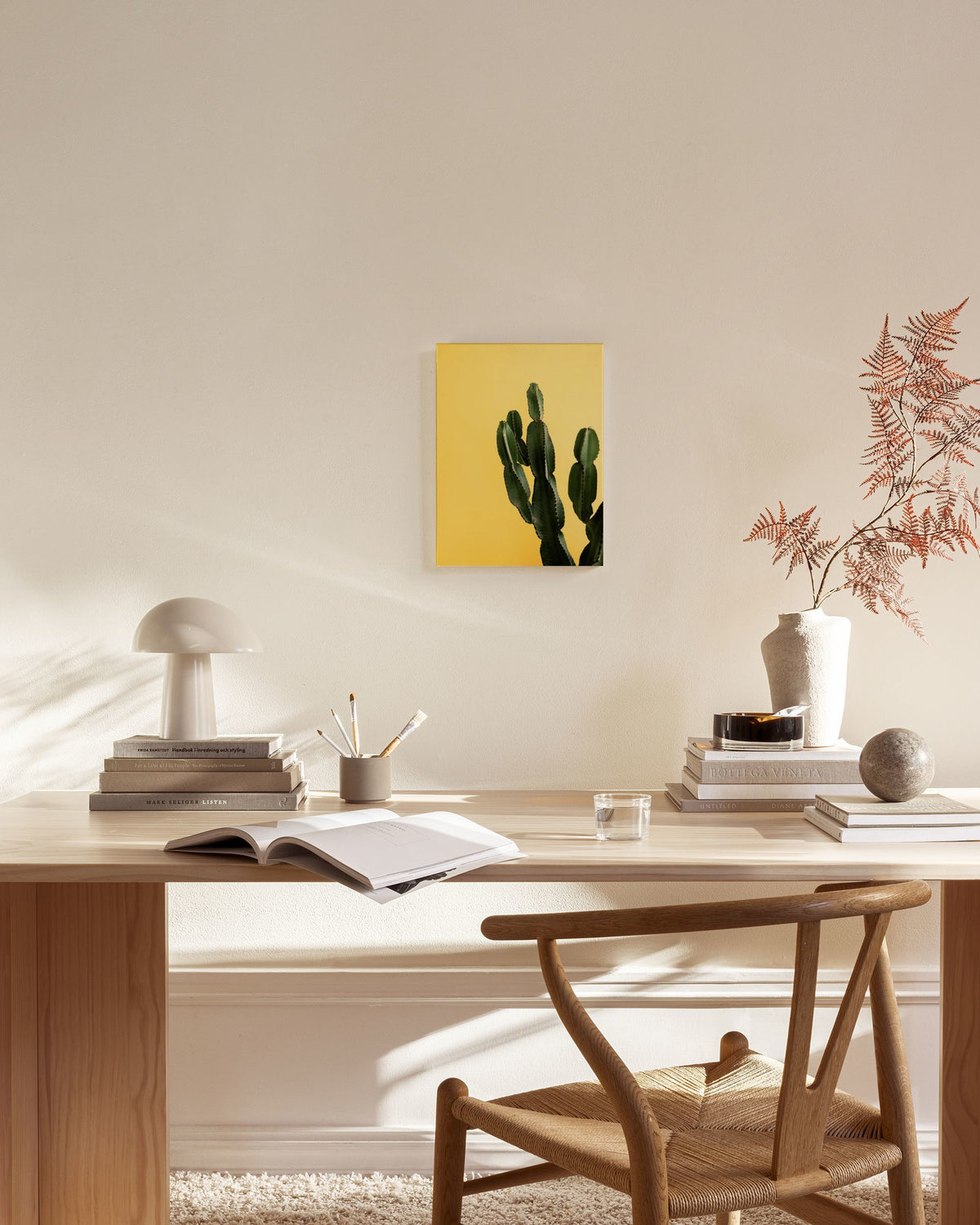 Yellow Cactus Canvas print