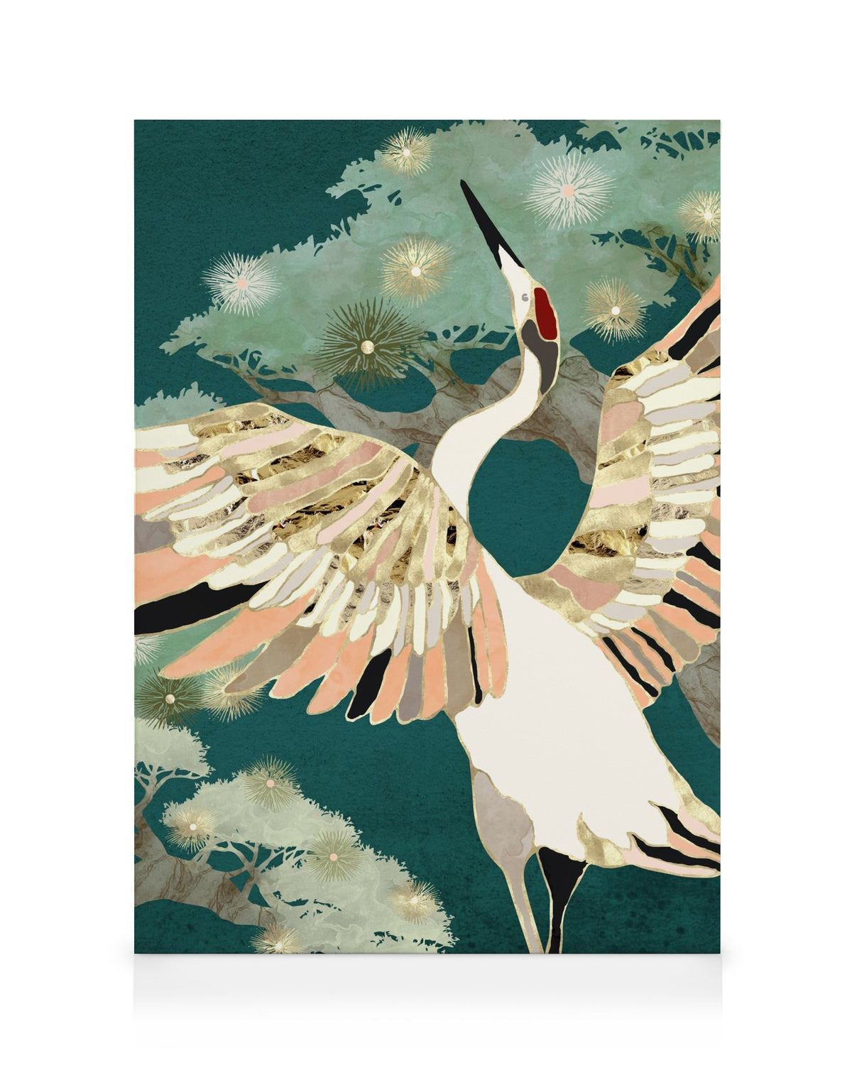 SpaceFrog Designs - Golden Crane Canvas print
