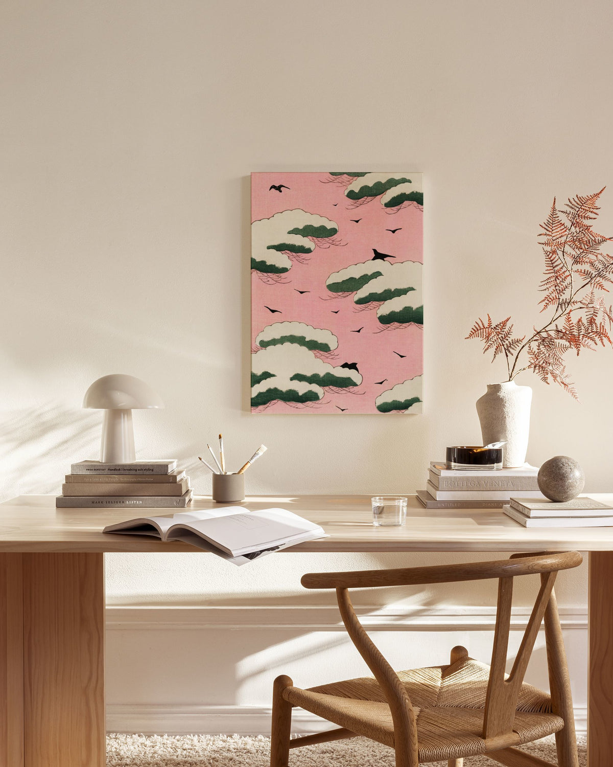 Watanabe Seitei - Pink Sky Canvas print