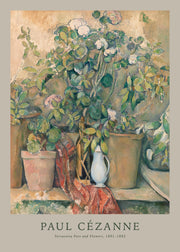 Paul Cézanne - Terracotta Pots and Flowers Print