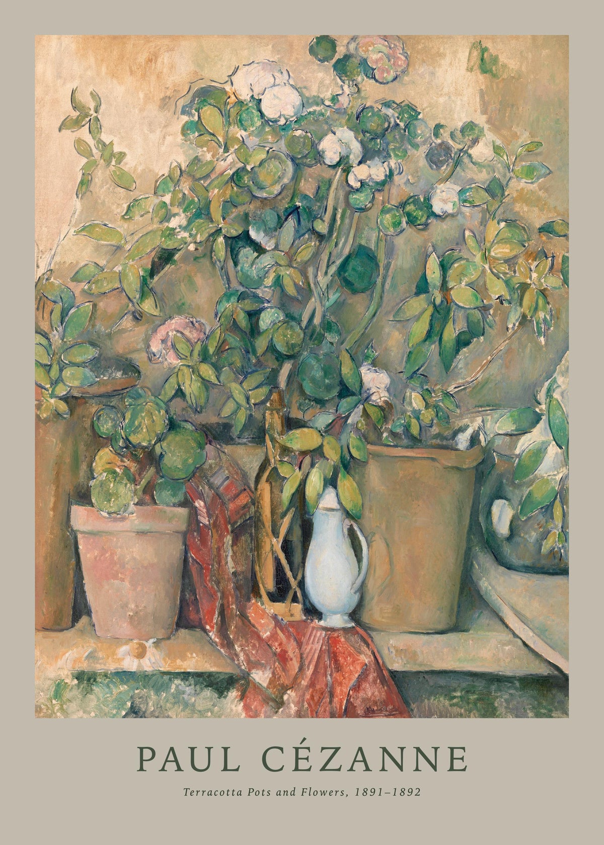 Paul Cézanne - Terracotta Pots and Flowers Print