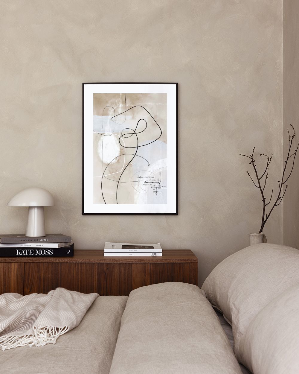 Soft Abstract Lines No1 Print