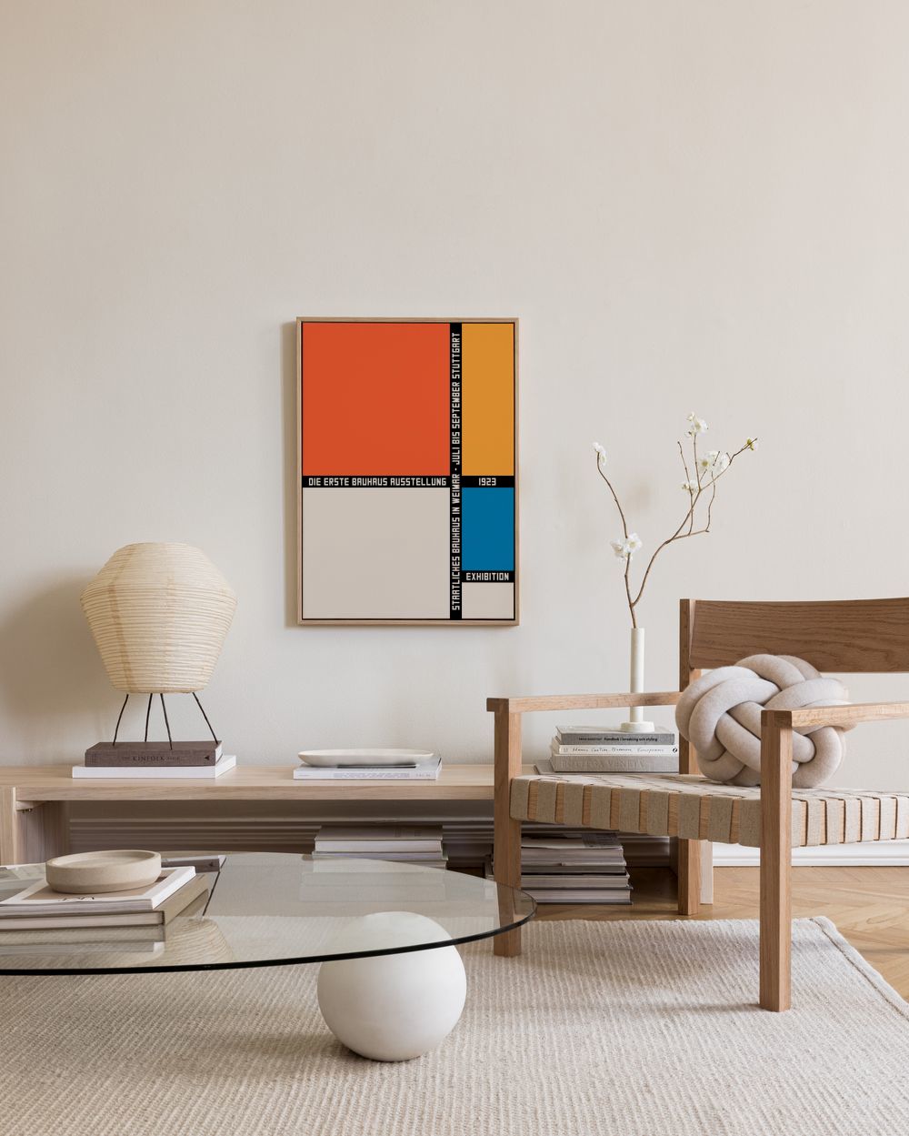 Bauhaus Geometric Color Blocks Canvas print