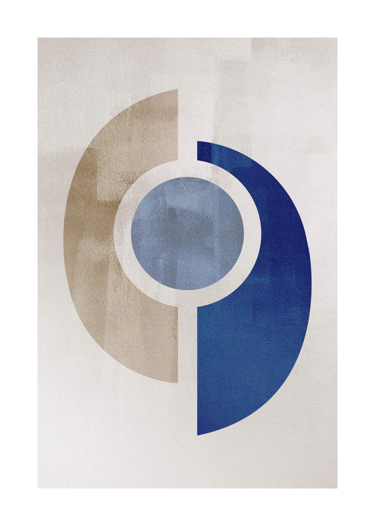 Blue Geometric No2 Print