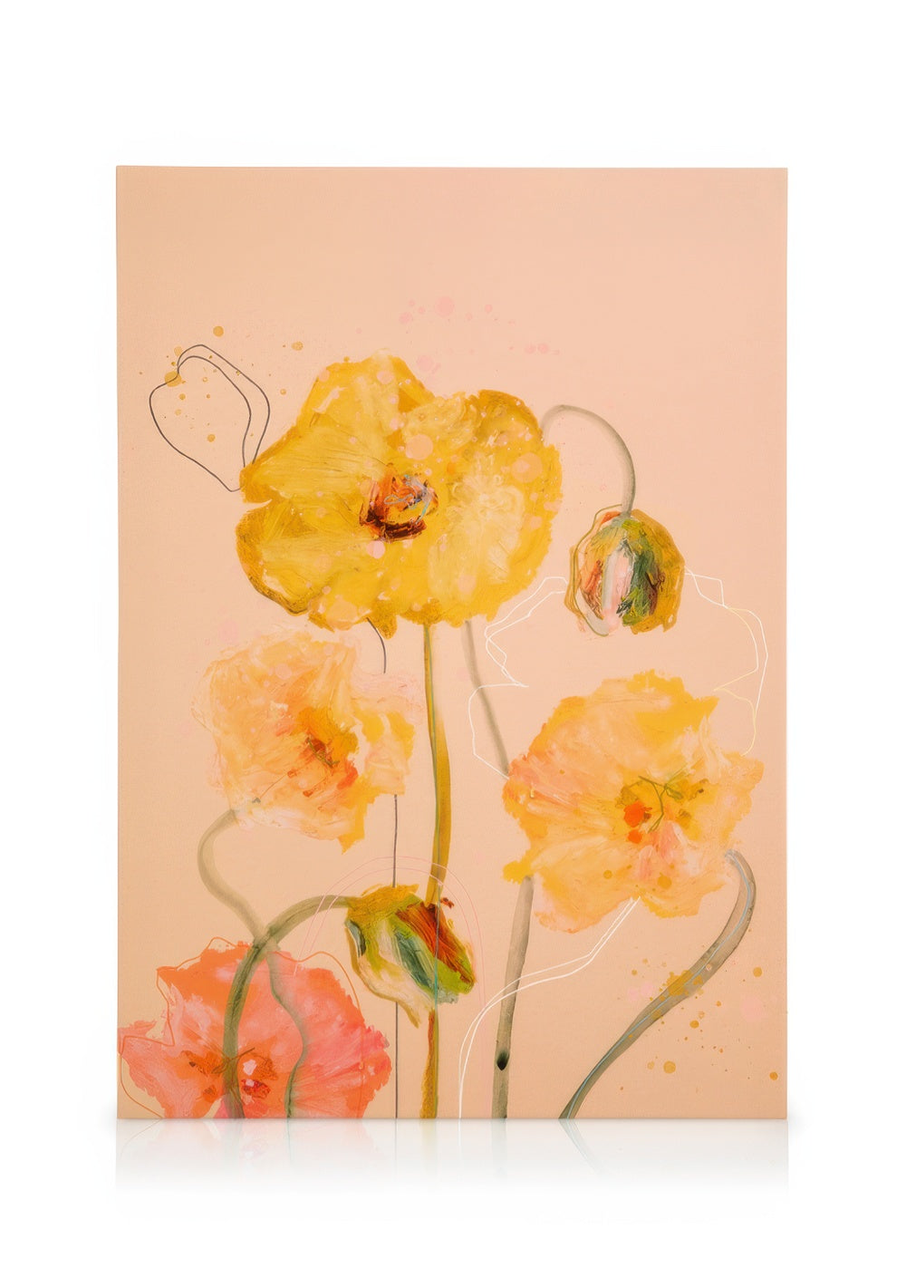 Leigh Viner - Poppy Peach Canvas print
