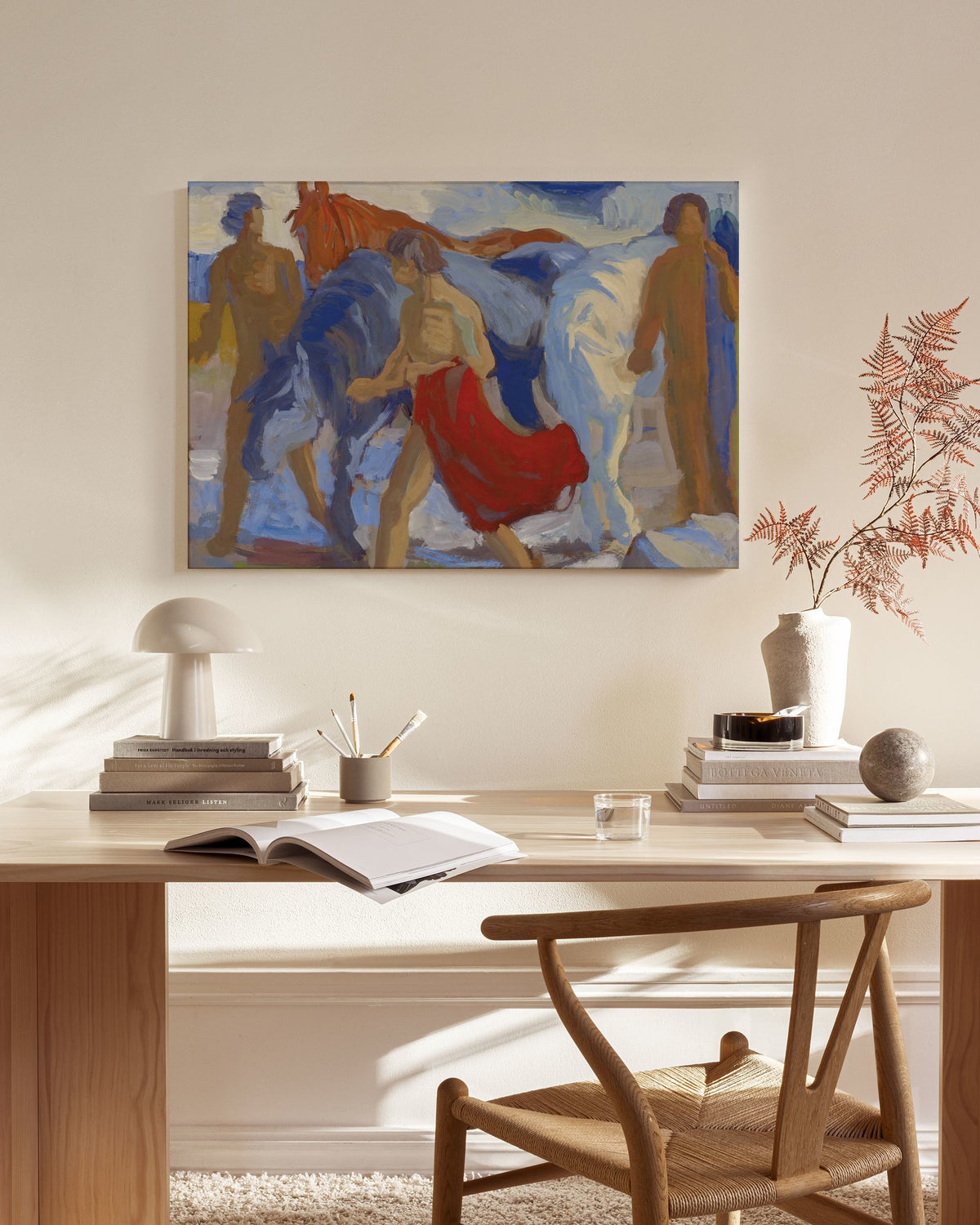 Paul Altherr - Youngsters with Horses Canvas print
