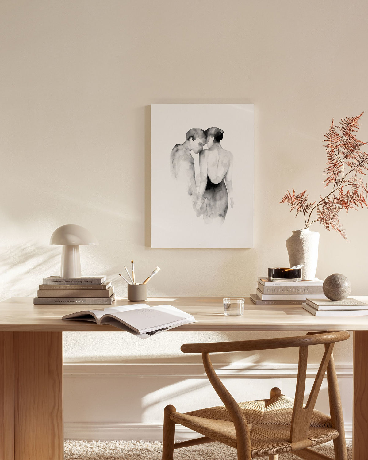 Watercolor Couple Canvas print