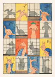 Utagawa Hiroshige - Eight Shadow Figures Print