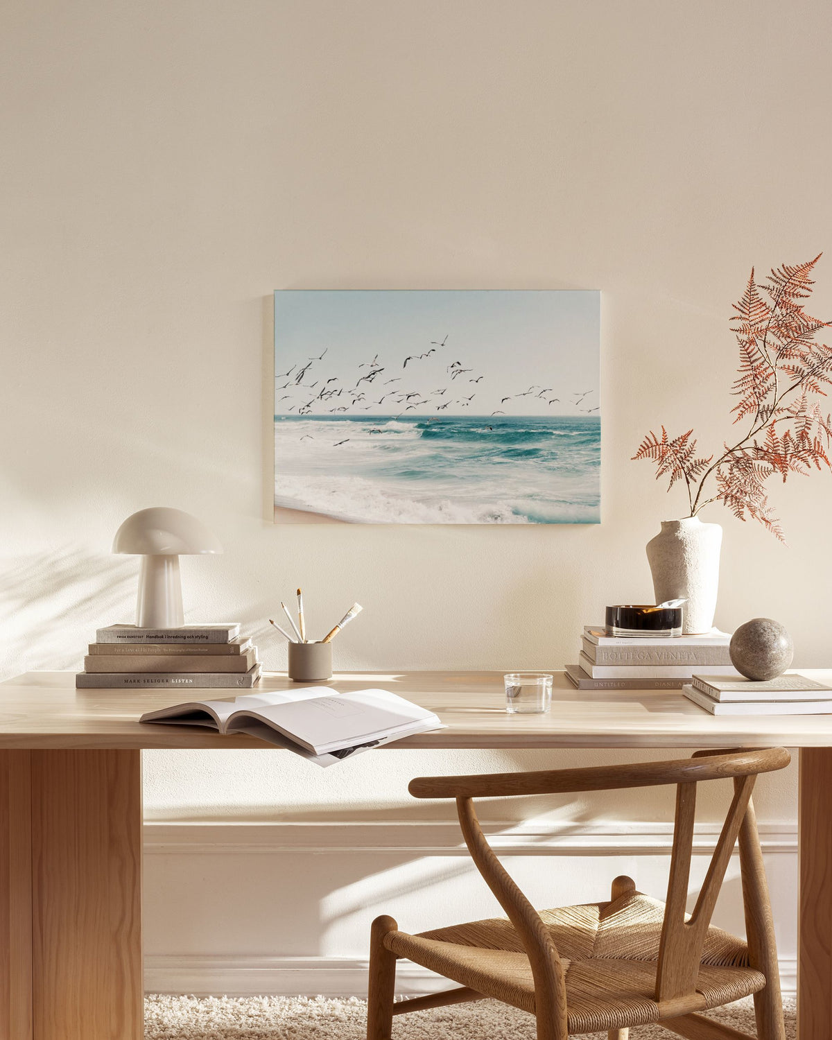 Birds on Seascape Canvas print