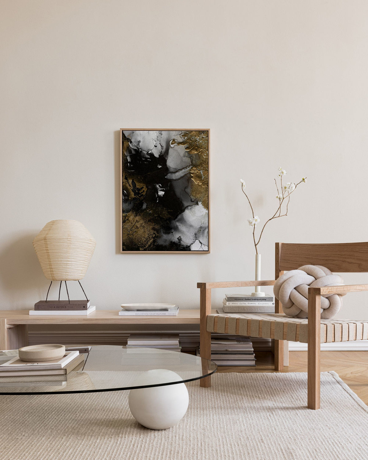 Black & Gold Canvas print