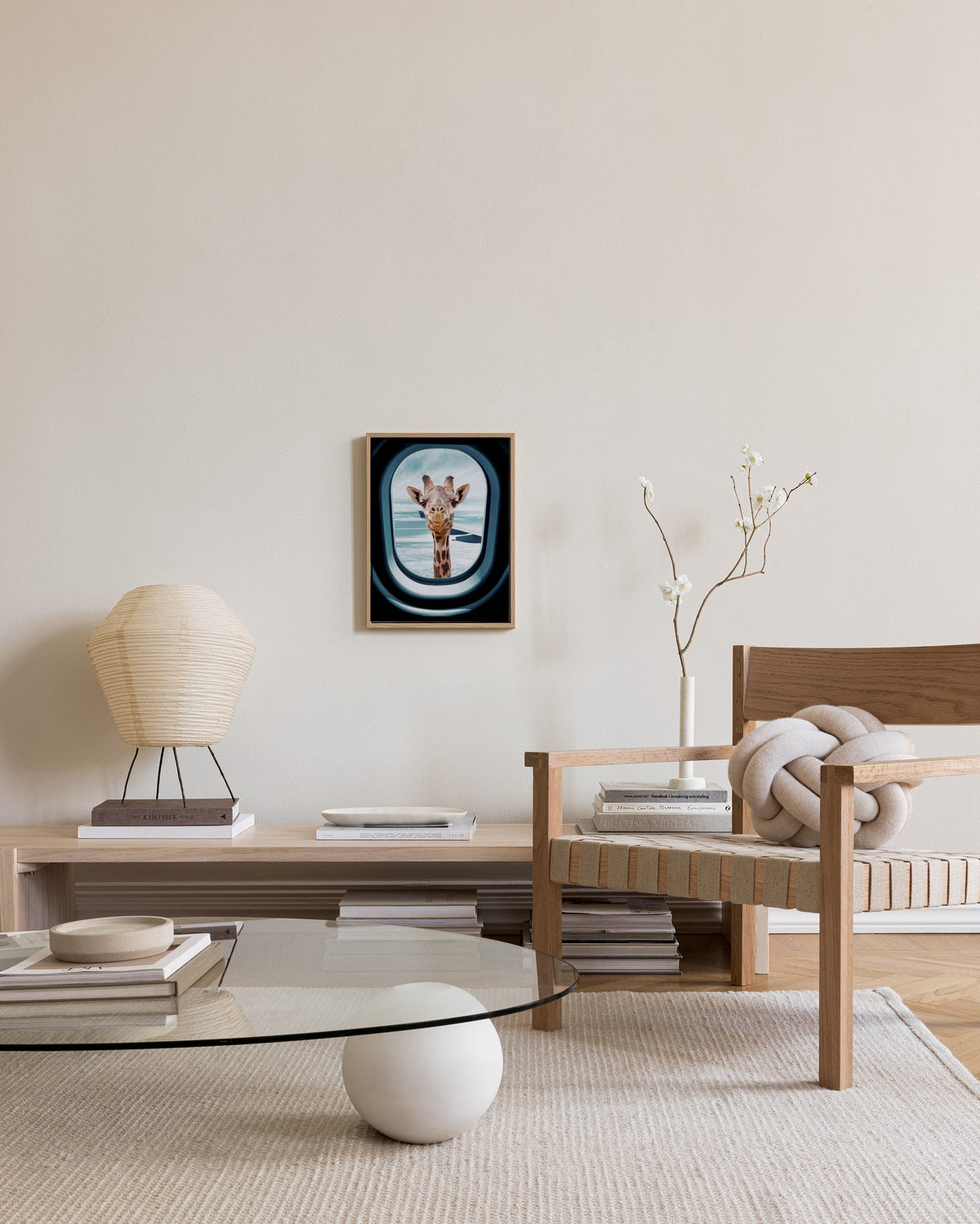 Peek-A-Boo Giraffe Canvas print