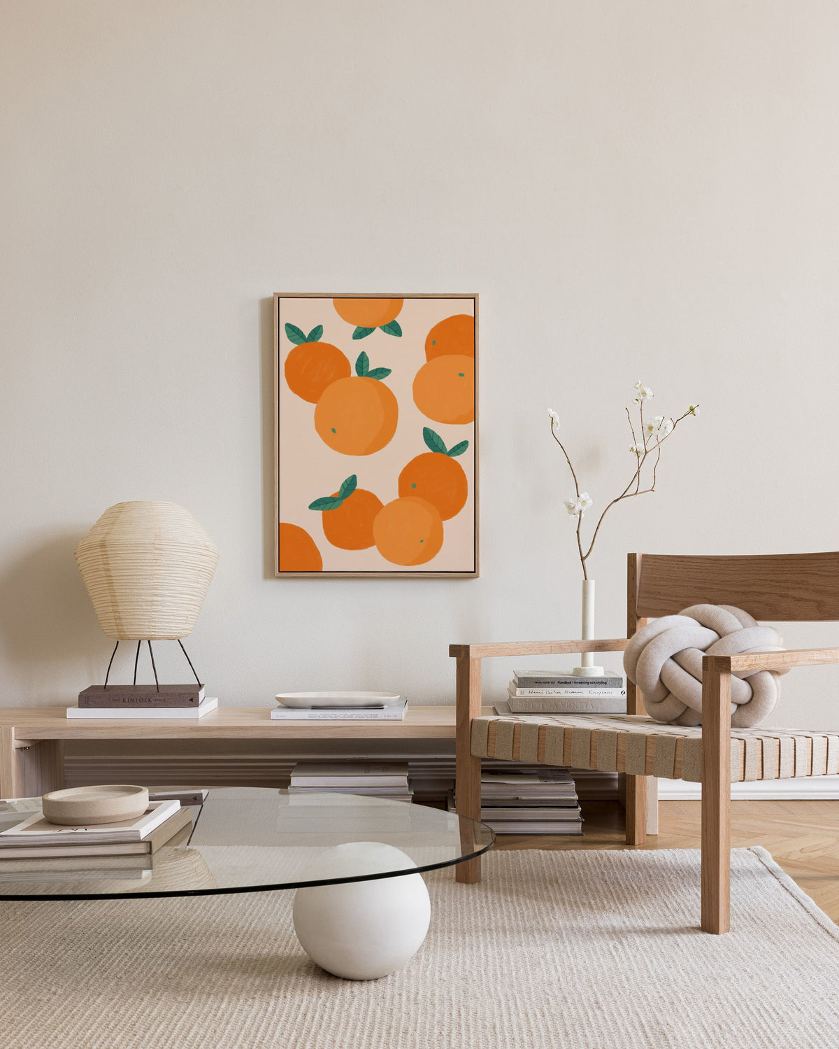 Oranges Illustration Canvas print