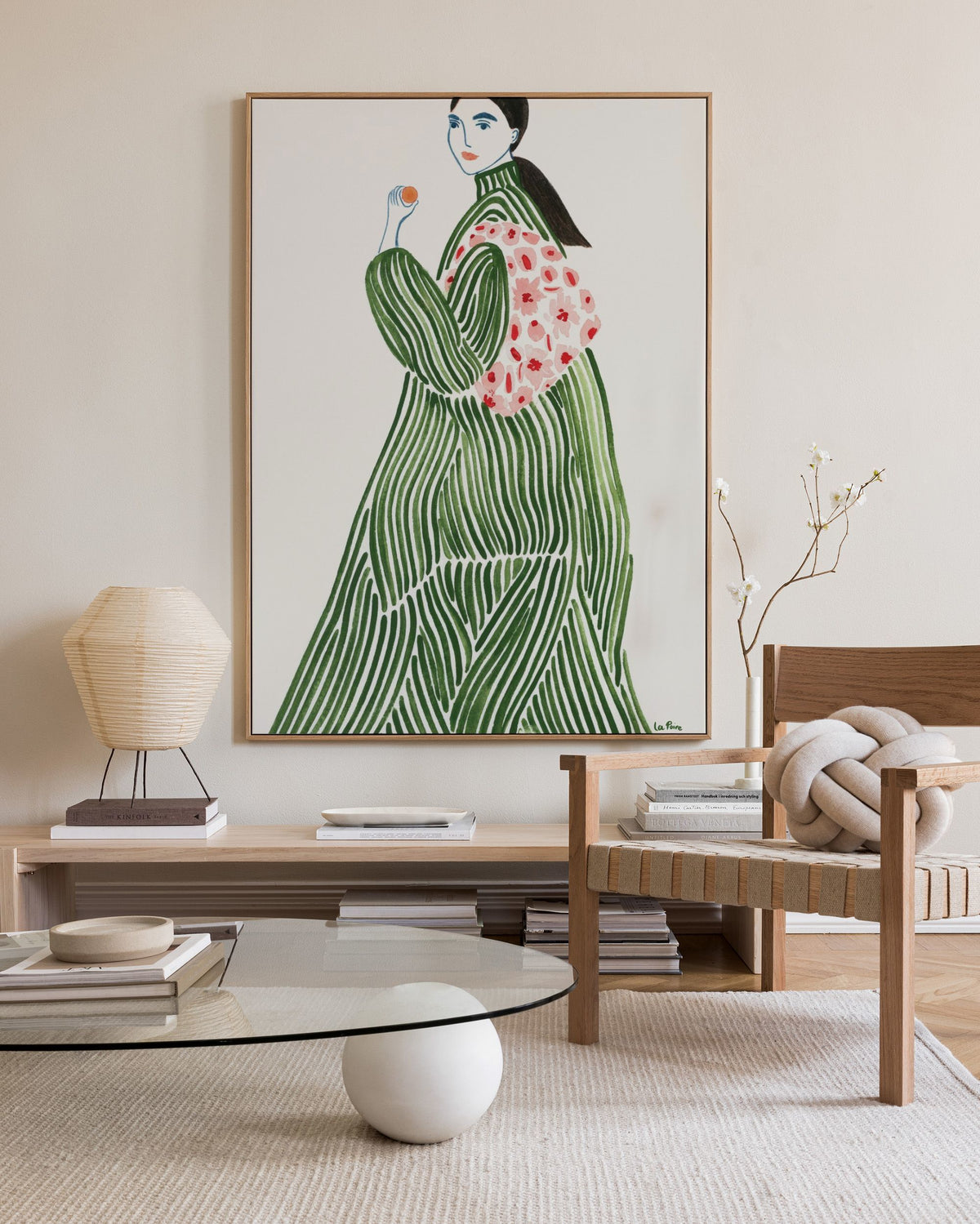 Green Coat Canvas print