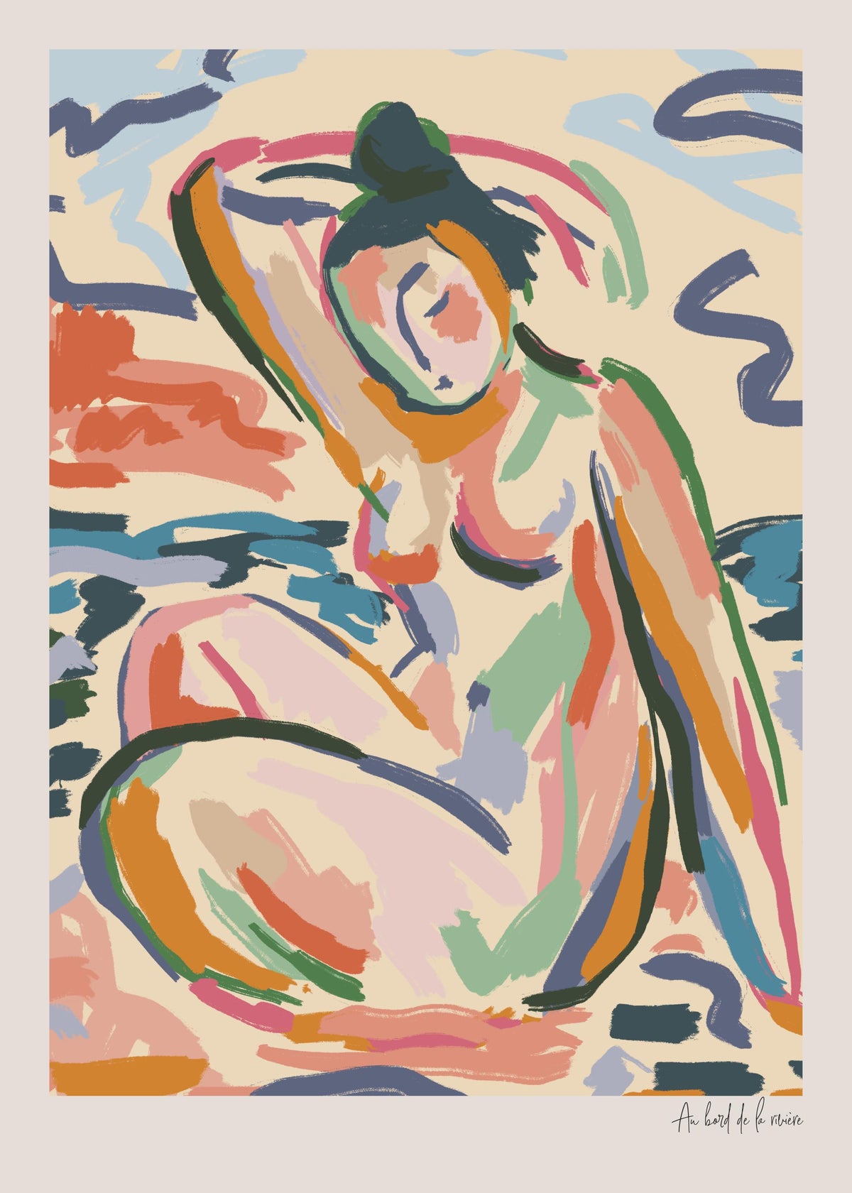 By the River Print