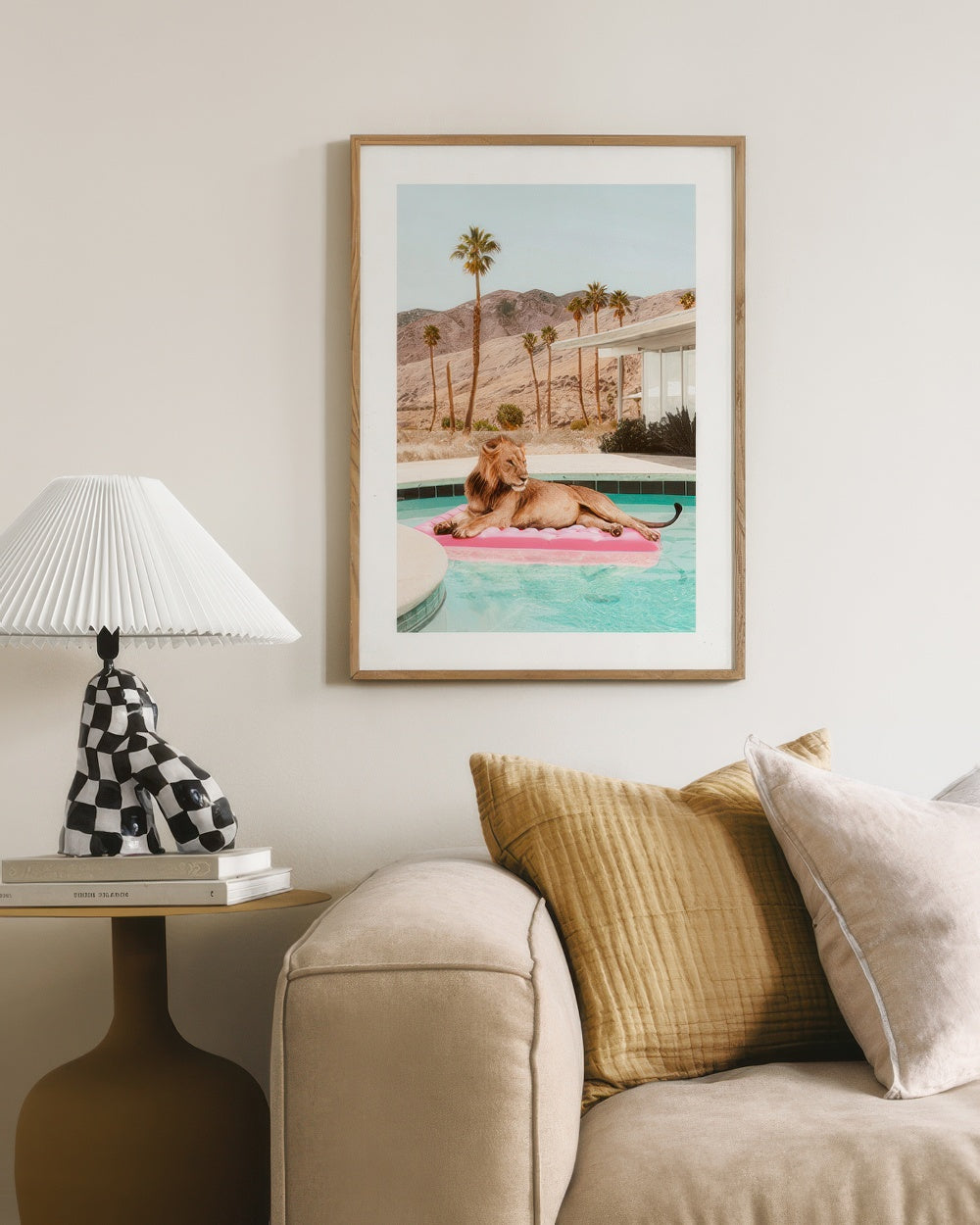 Sunbathing Lion Print