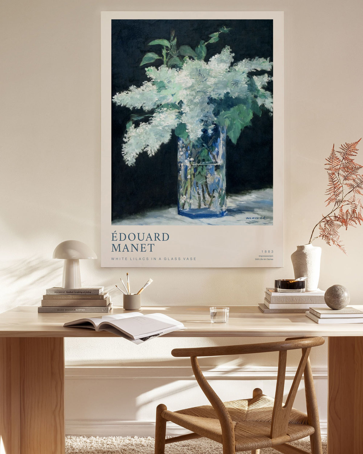 Édouard Manet - White Lilacs in a Glass Vase Canvas print