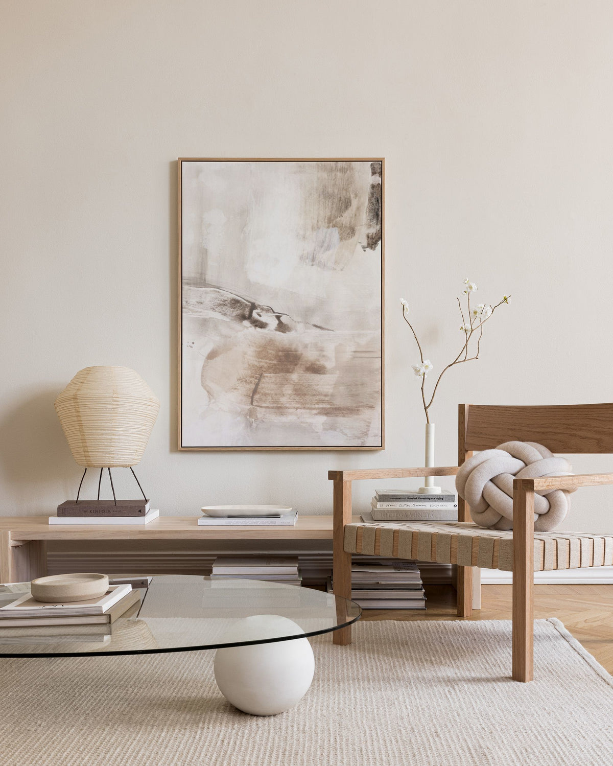 Soft Beige Painting No2 Canvas print