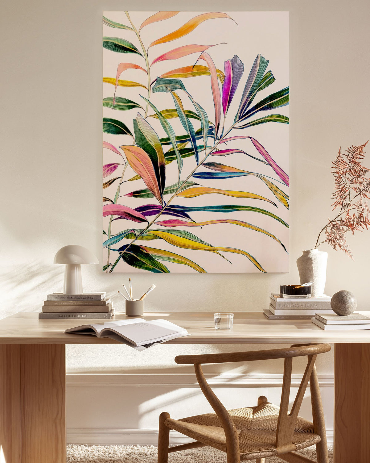 Leigh Viner - Palm in Color Canvas print