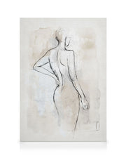 Abstract Body Sketch No2 Canvas print