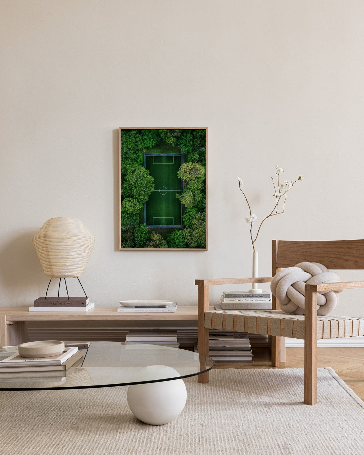 Green Soccer Pitch Canvas print