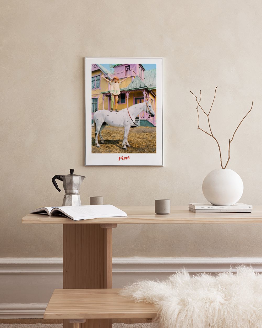 Pippi Longstocking on the Horse Print