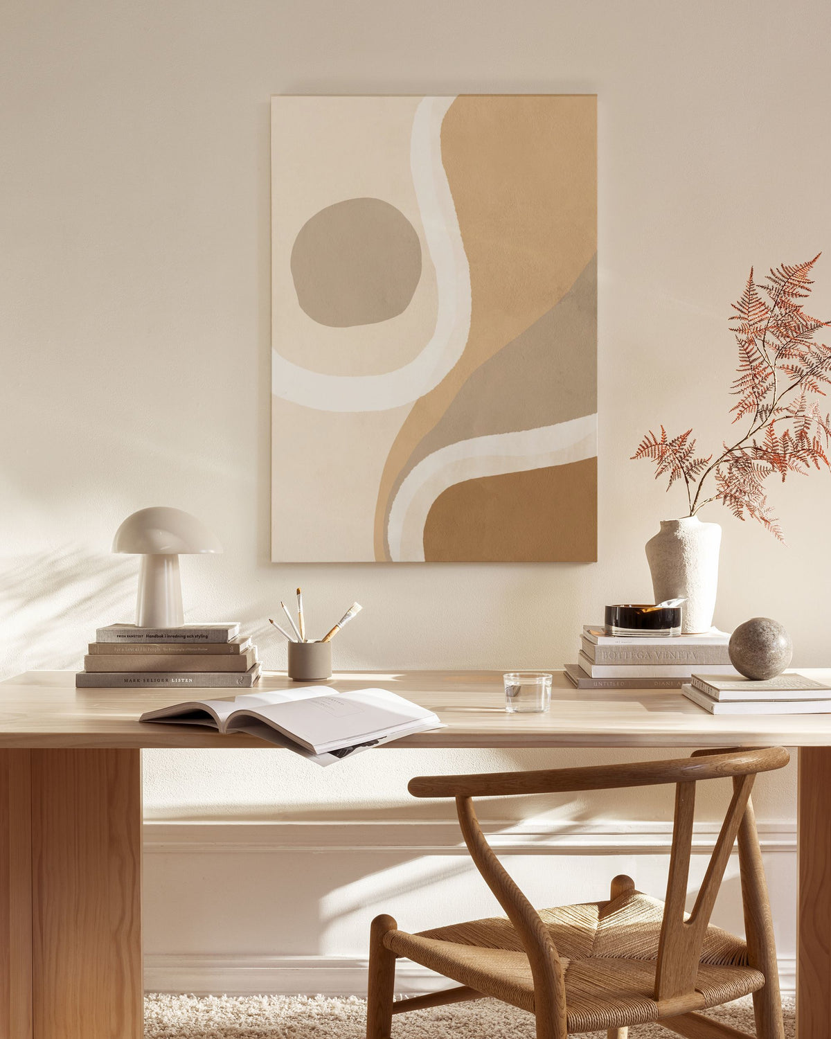 Warm Shapes No1 Canvas print