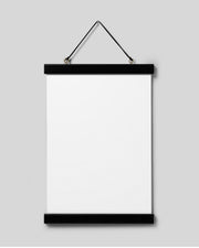 Poster hanger black 22 cm, magnet fastener