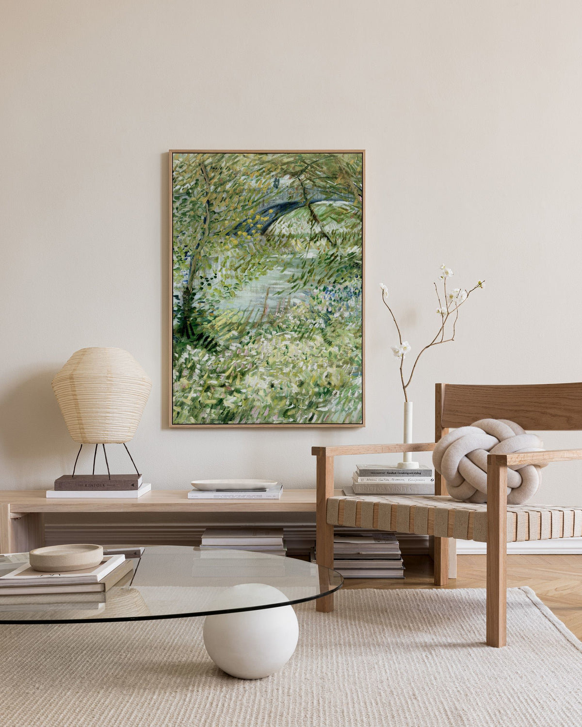 Van Gogh - River Bank in Springtime Canvas print