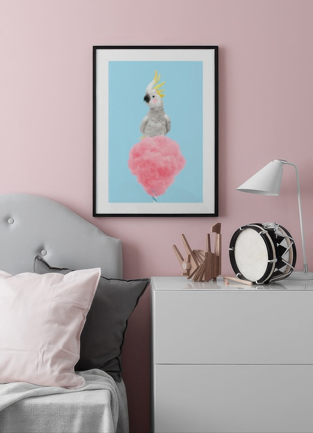 Cotton Candy Cockatoo Print