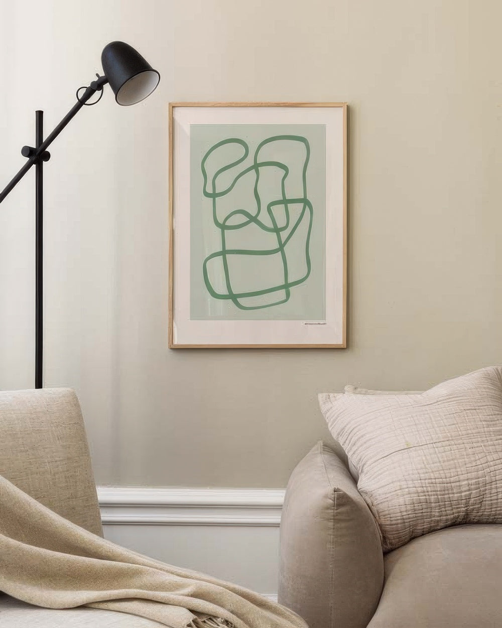 Abstract in Emerald Print