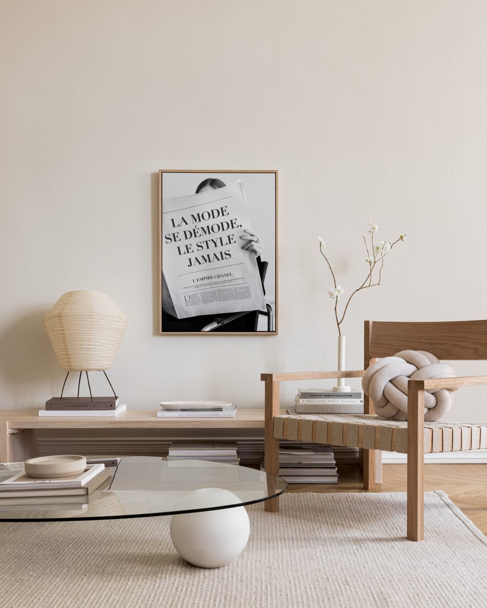 Reading the Paper Canvas print