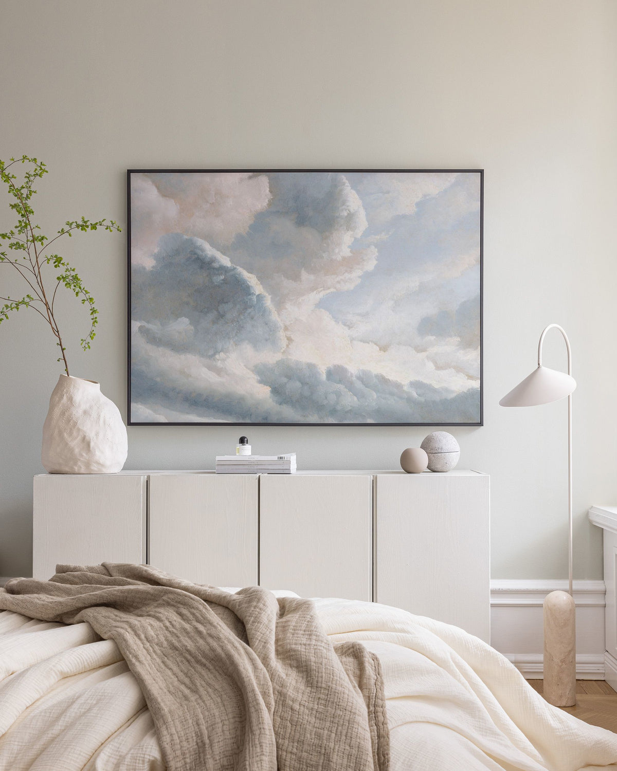 Simon Denis - Study of Clouds with a Sunset near Rome Canvas print