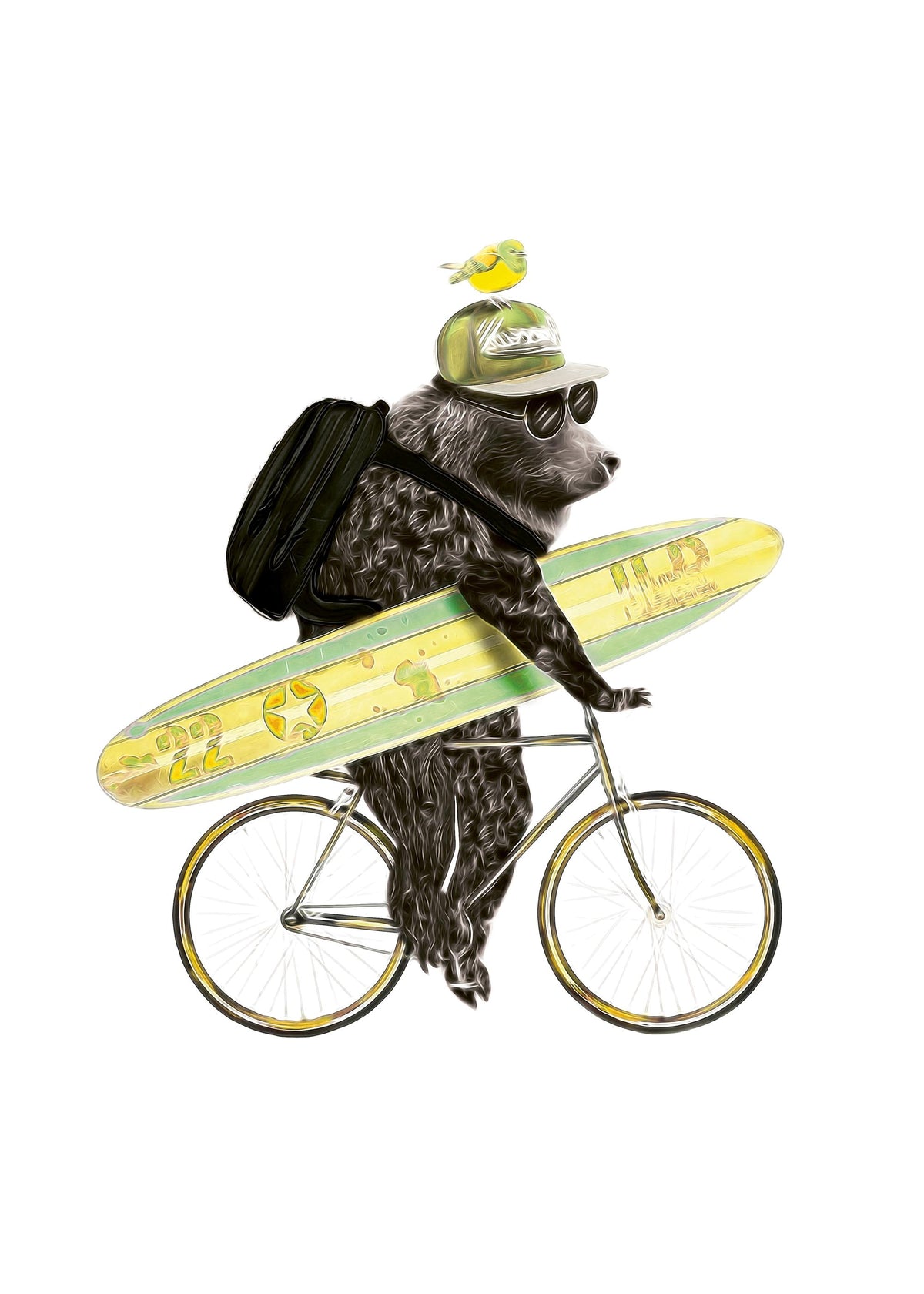Surfing Bear, Print