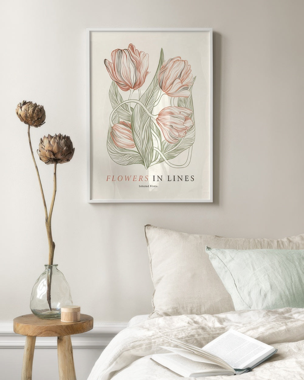 Flowers in Lines No2 Print