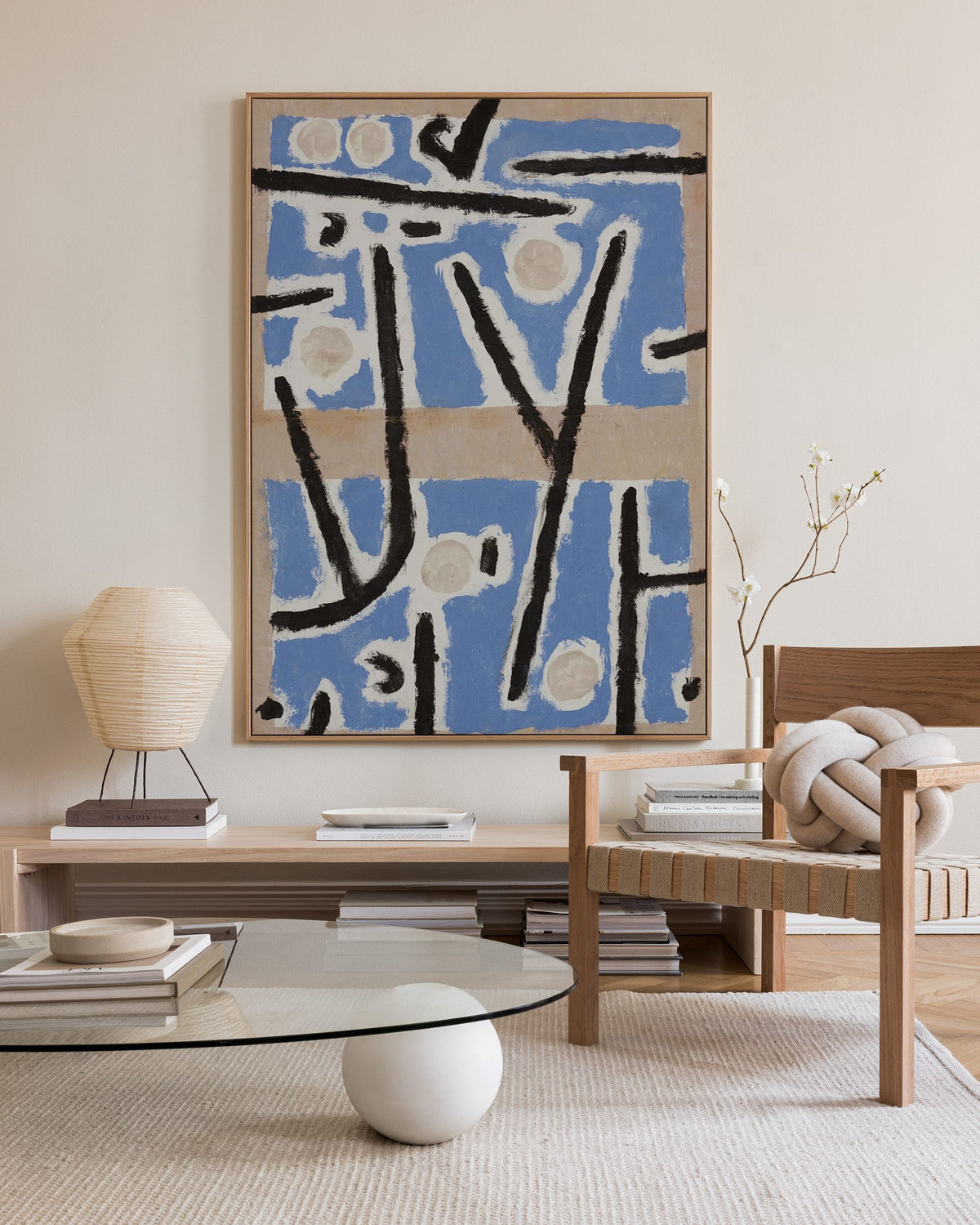 Paul Klee - Untitled Blue and Black Abstract Canvas print